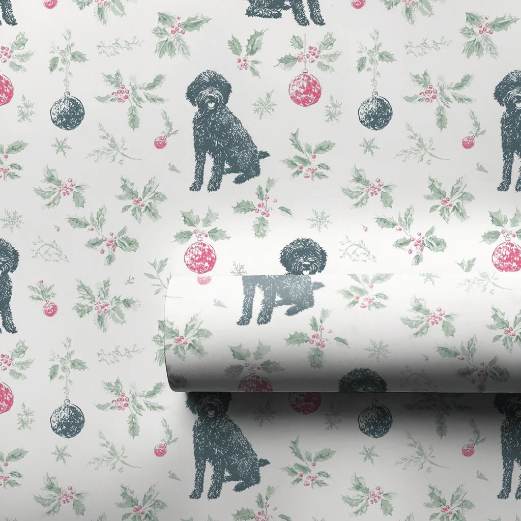 Merry Labradoodle - Wrapping Paper - Image 3